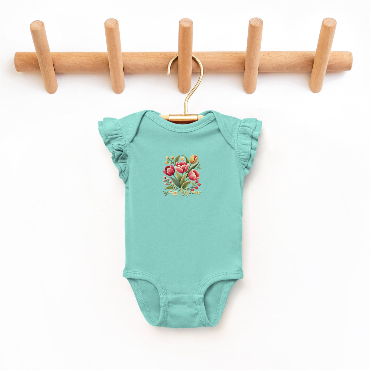 Bloom Tulips - Baby Flutter Sleeve Bodysuit