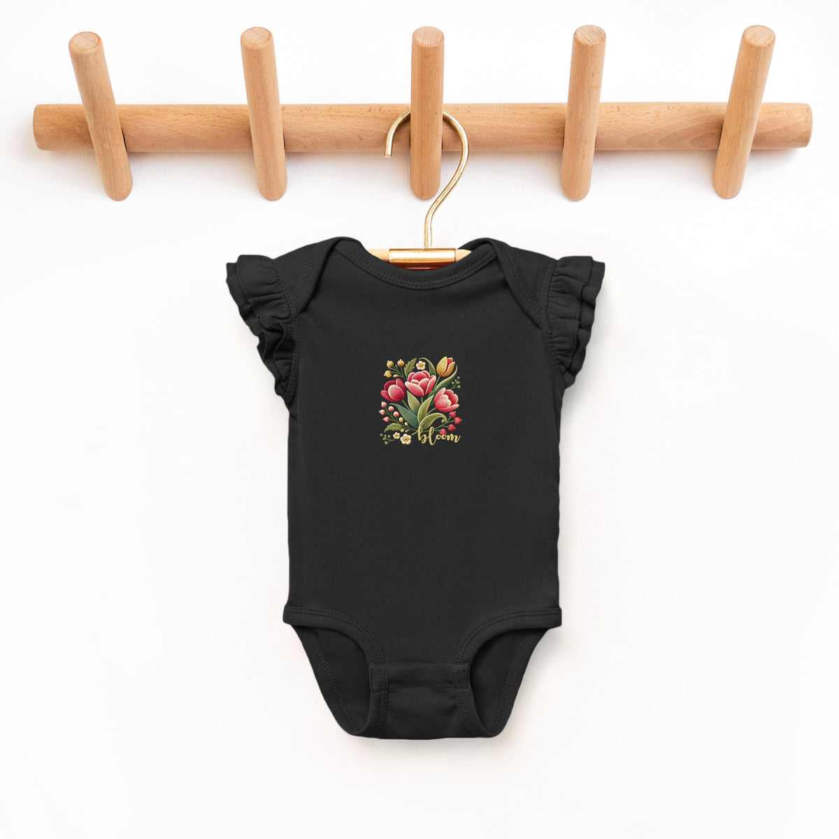 Bloom Tulips - Baby Flutter Sleeve Bodysuit