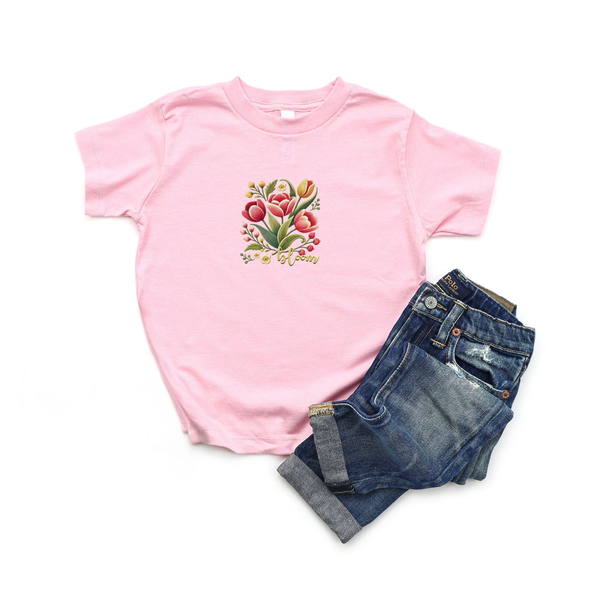 Bloom Tulips - Toddler Short Sleeve Graphic T-Shirt