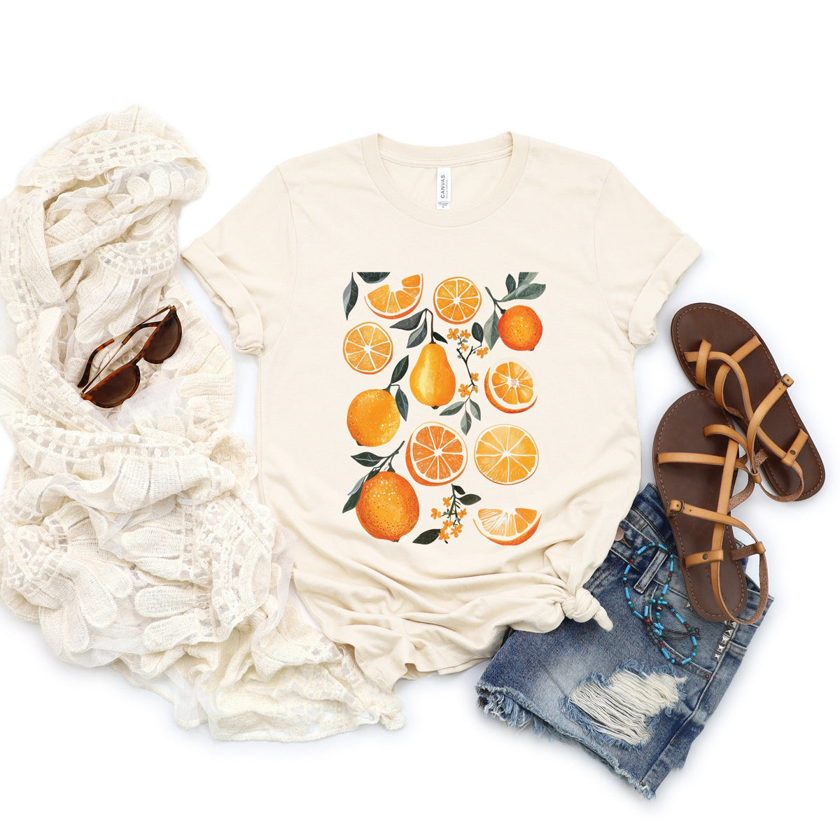 Orange Slice Collage - Women's Short Sleeve Graphic T-Shirt