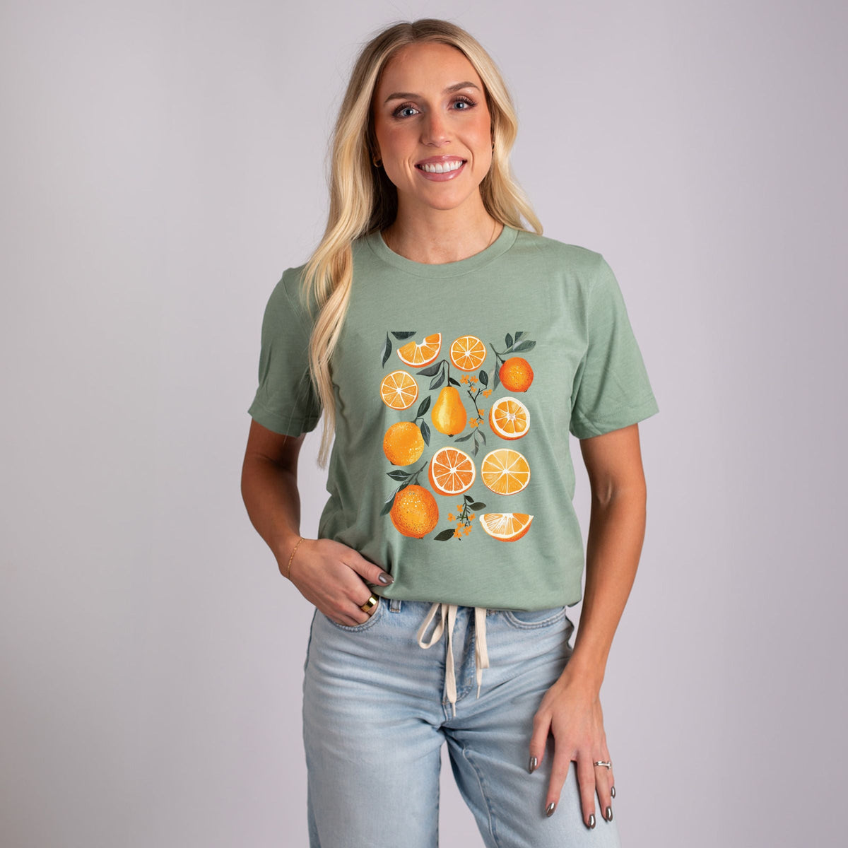 Orange Slice Collage - Women's Short Sleeve Graphic T-Shirt