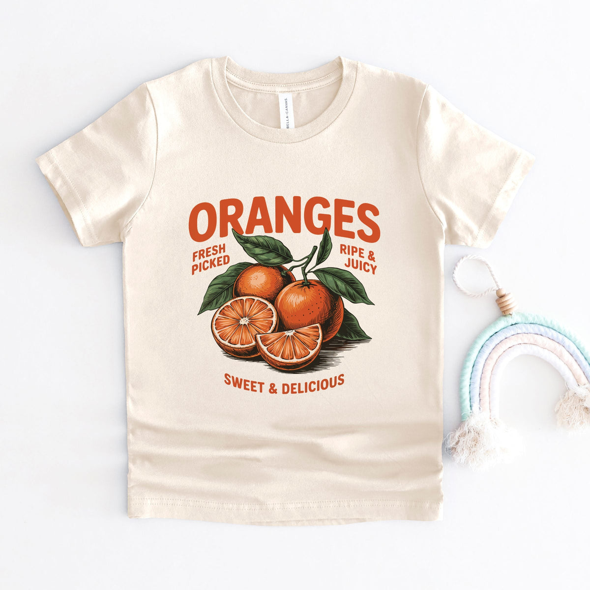Fresh Picked Oranges Vintage - Toddler Short Sleeve Graphic T-Shirt
