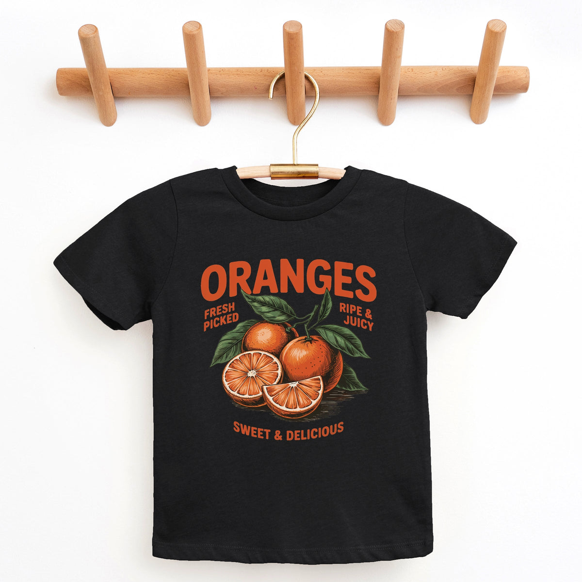 Fresh Picked Oranges Vintage - Youth Short Sleeve Graphic T-Shirt