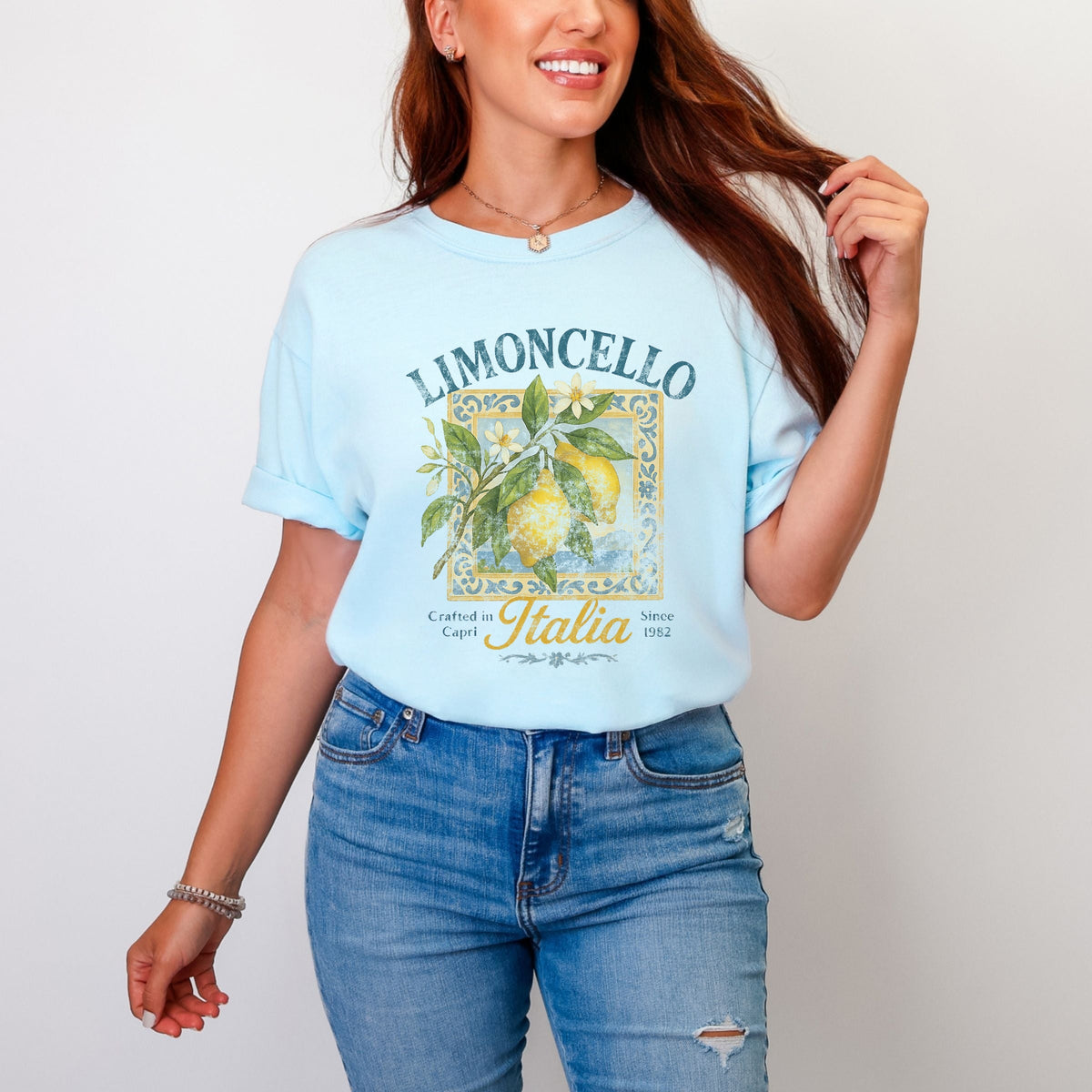 Limoncello Frame - Women's Garment Dyed Graphic T-Shirt