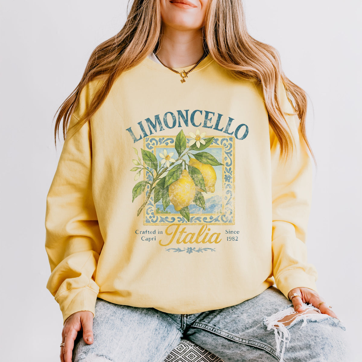 Limoncello Frame - Women's Lightweight Garment Dyed Sweatshirt