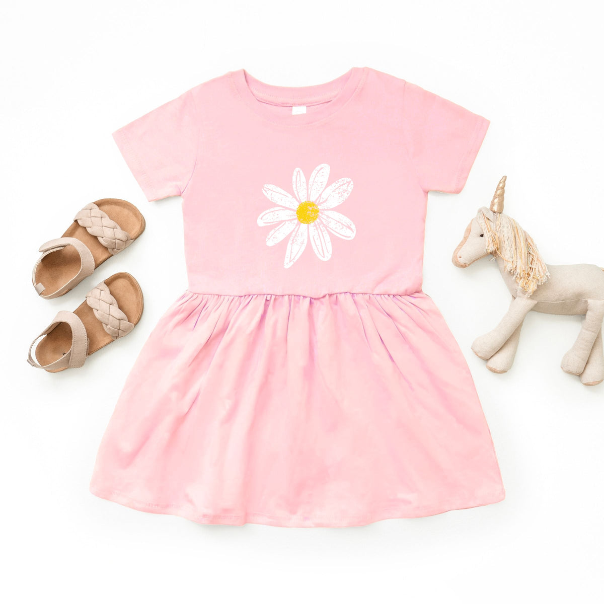 Daisy Distressed - Toddler Graphic Dress