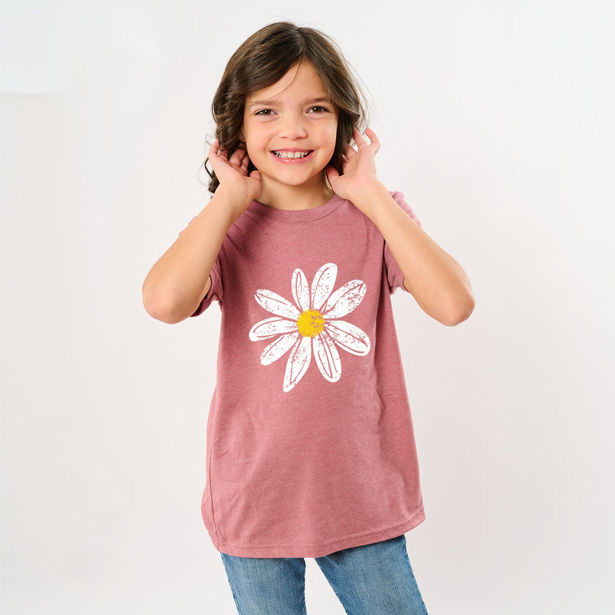 Daisy Distressed - Youth Short Sleeve Graphic T-Shirt
