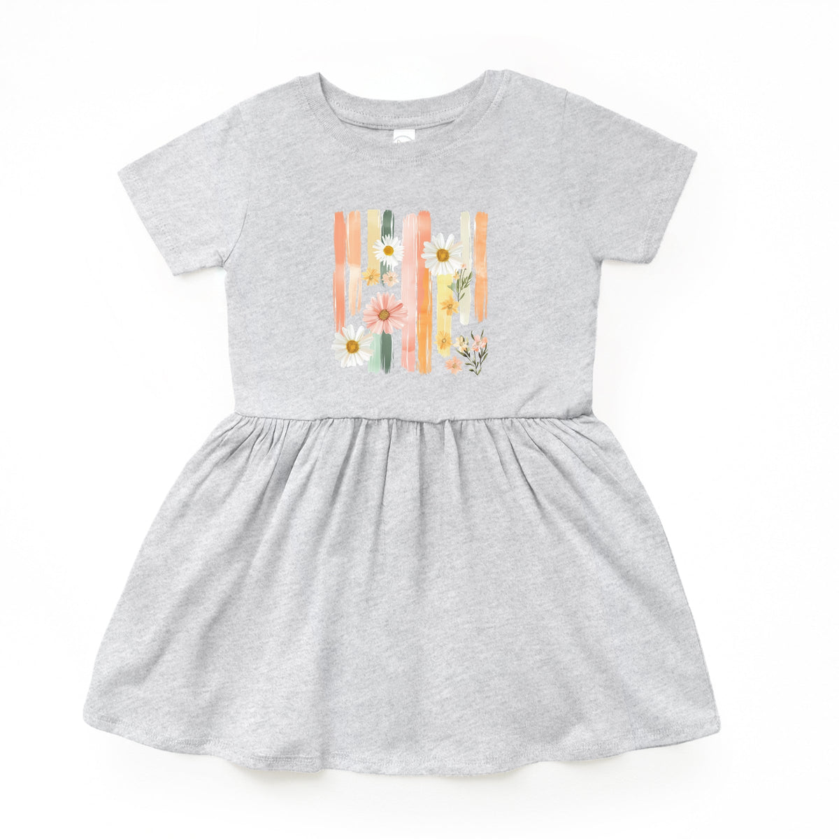 Daisies Stripes Faux Paint - Infant Dress