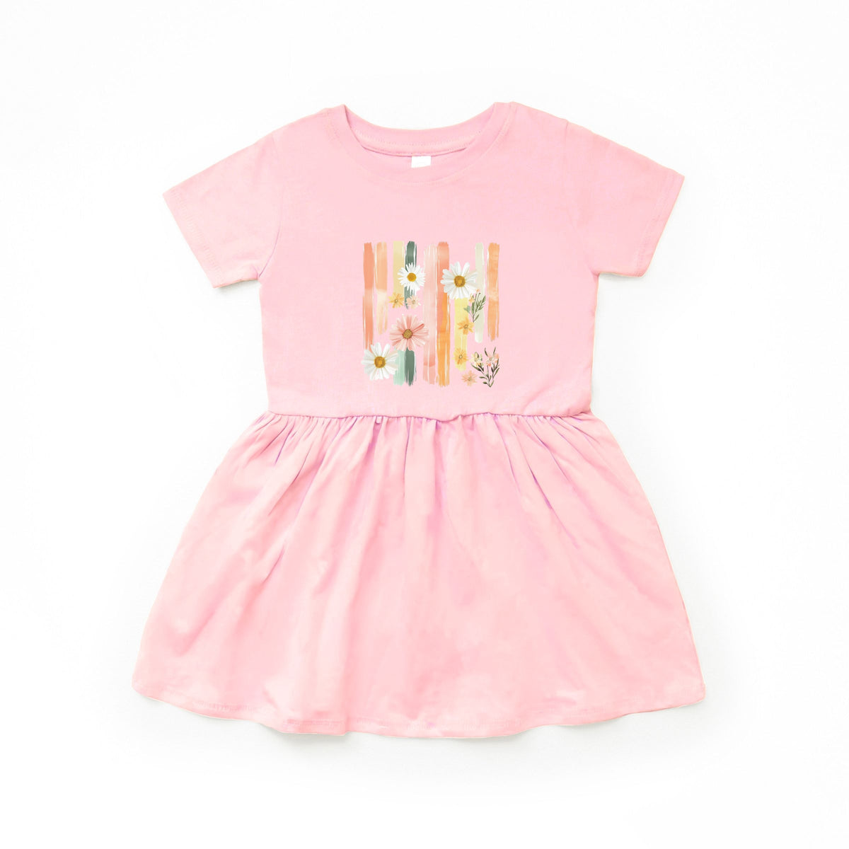 Daisies Stripes Faux Paint - Infant Dress