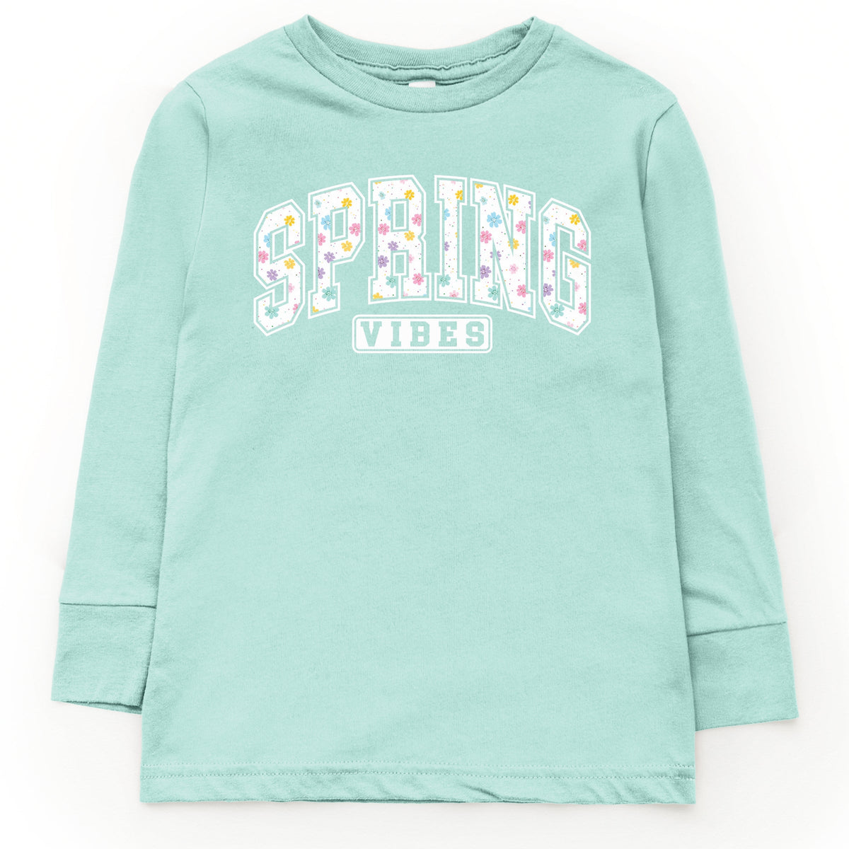 Spring Vibes Varsity - Youth Long Sleeve Graphic T-Shirt