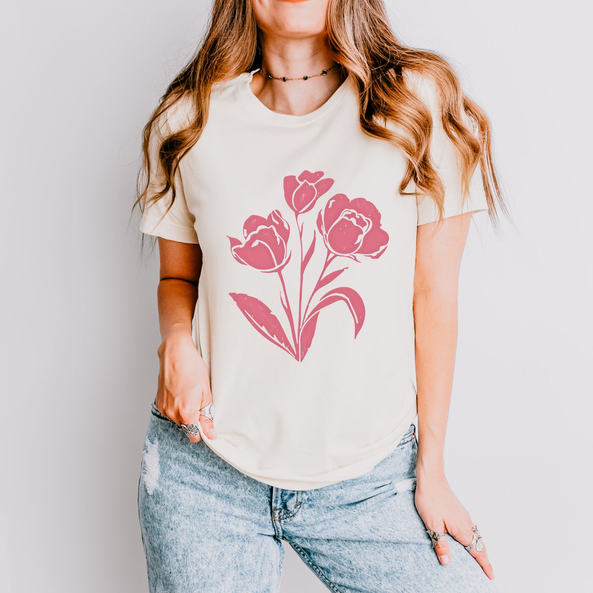 Pink Roses - Women's Short Sleeve Graphic T-Shirt