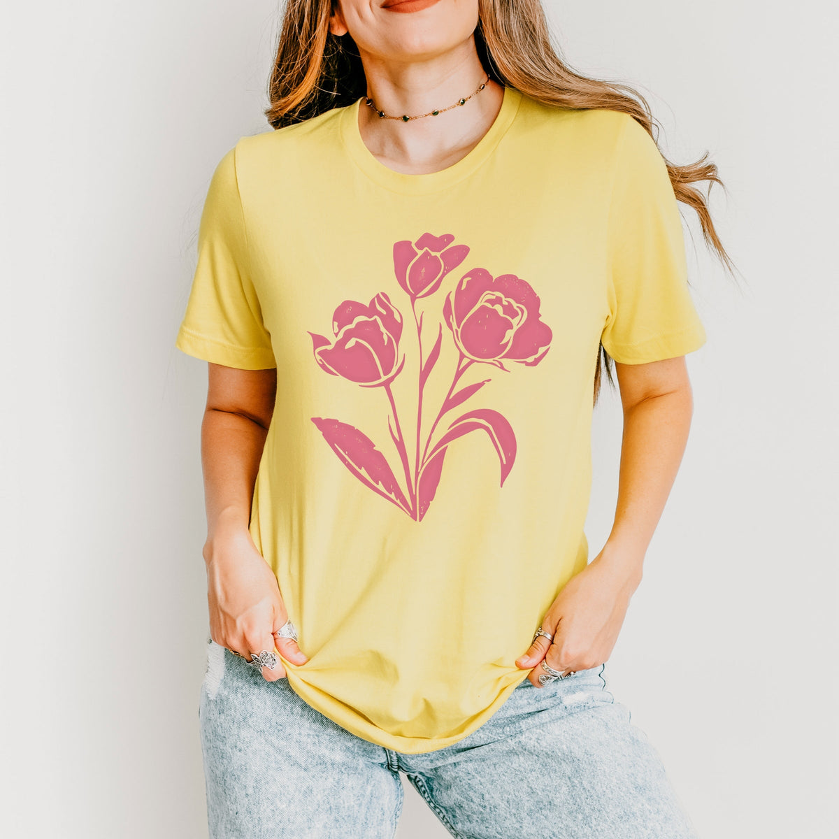 Pink Roses - Women's Short Sleeve Graphic T-Shirt