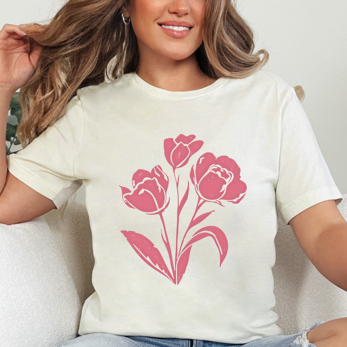 Pink Roses - Women's Short Sleeve Graphic T-Shirt