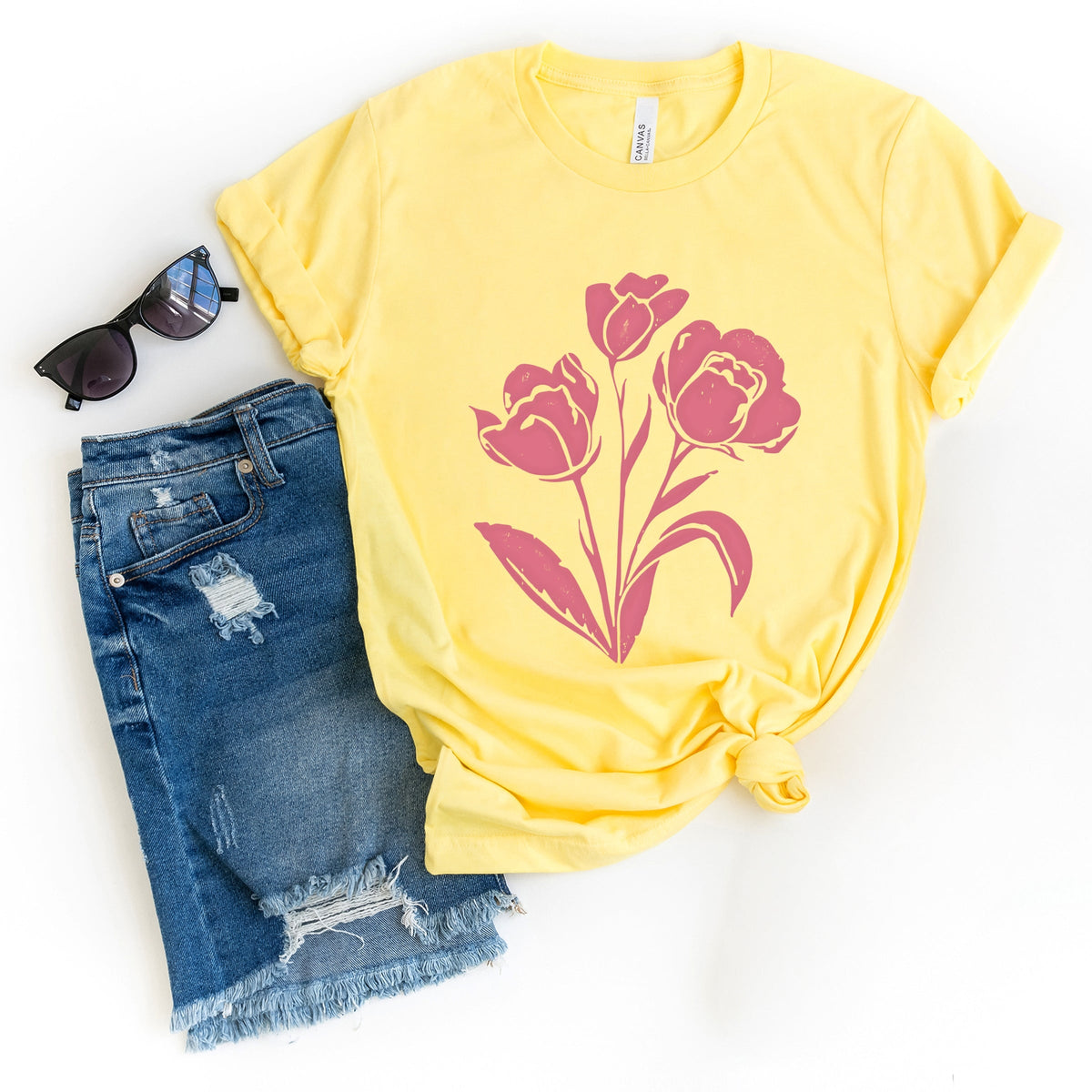 Pink Roses - Women's Short Sleeve Graphic T-Shirt