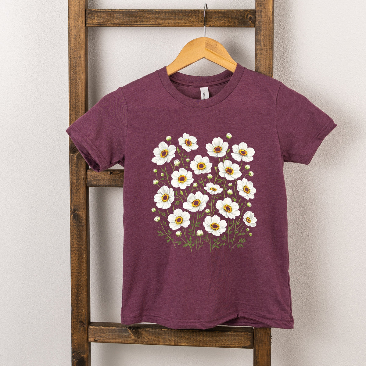 Watercolor Daisies - Youth Short Sleeve Graphic T-Shirt