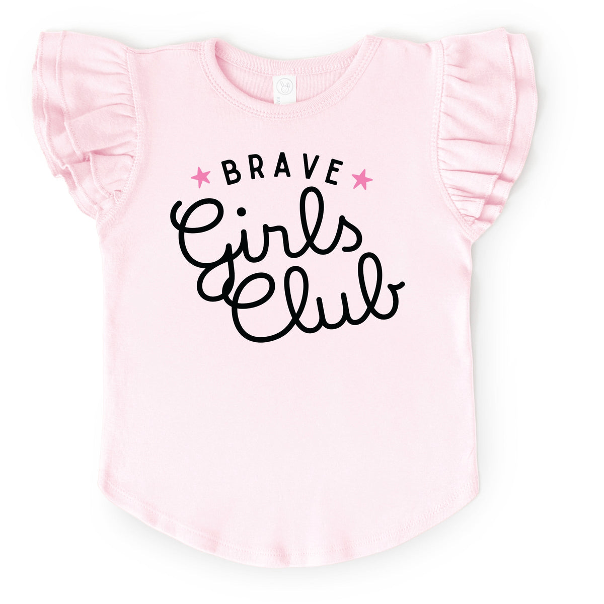 Brave Girls Club Cursive - Girl's Flutter Sleeve Graphic T-Shirt