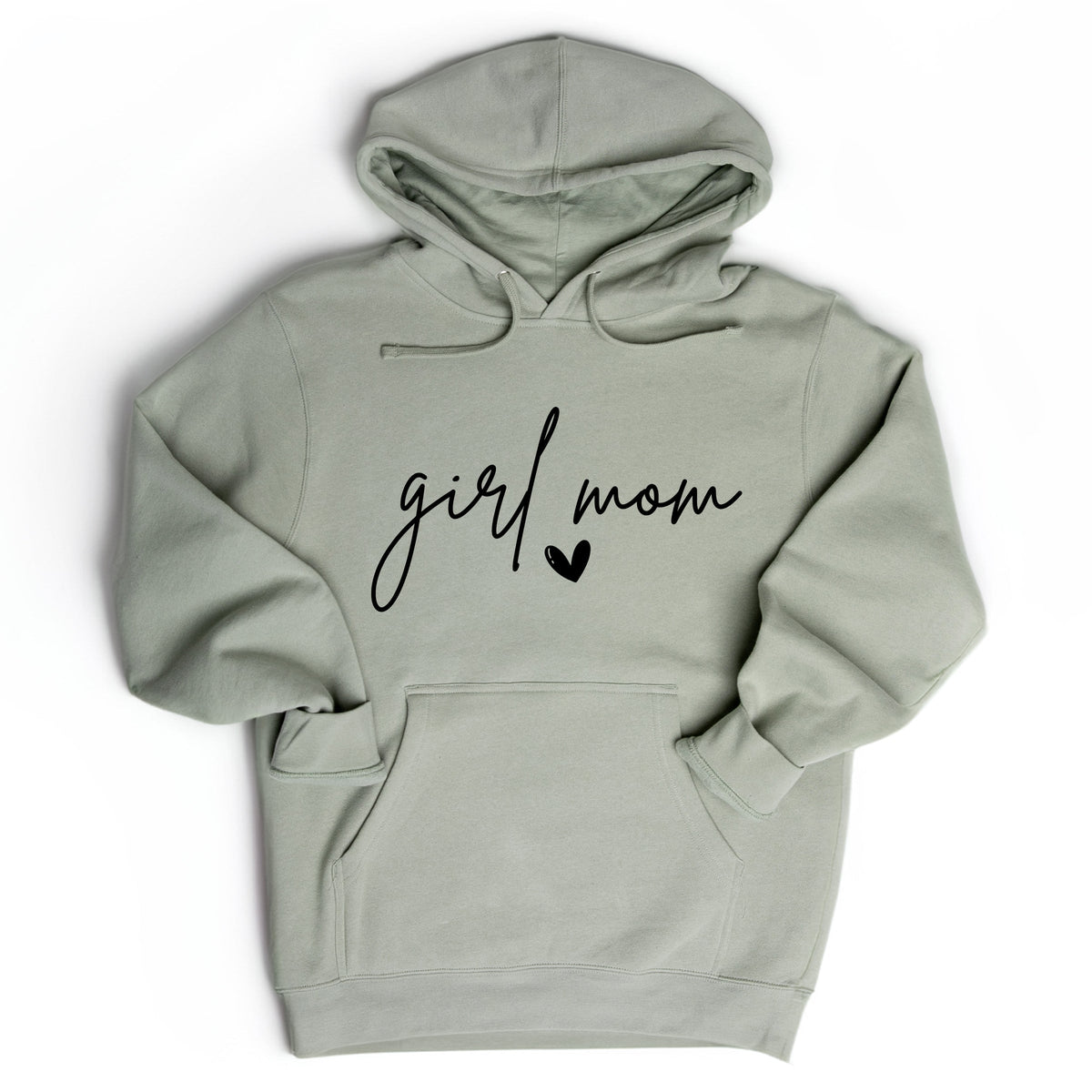 Girl Mom Cursive Heart - Women's Graphic Hoodie