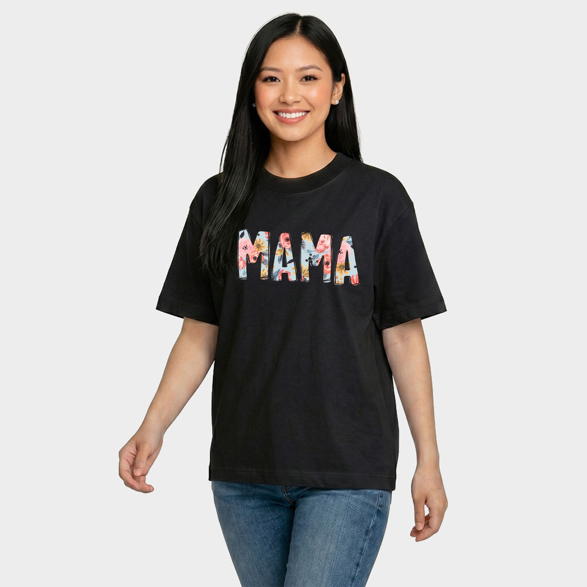 Mama Summer Floral - Women's Relaxed Boxy Tee