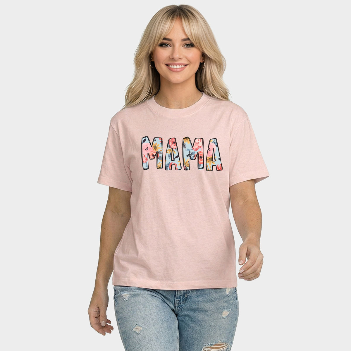 Mama Summer Floral - Women's Relaxed Boxy Tee