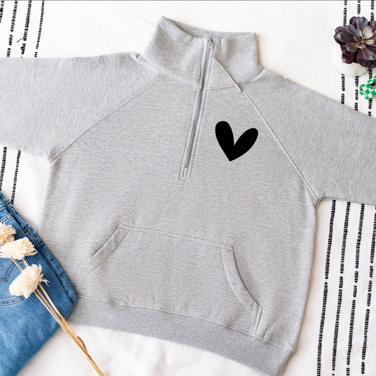 Anti Social Moms Club Front And Back - Women's Quarter Zip Fleece Graphic Sweatshirt
