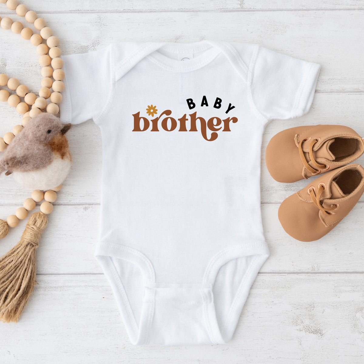Boho Baby Brother - Baby Short Sleeve Graphic Bodysuit