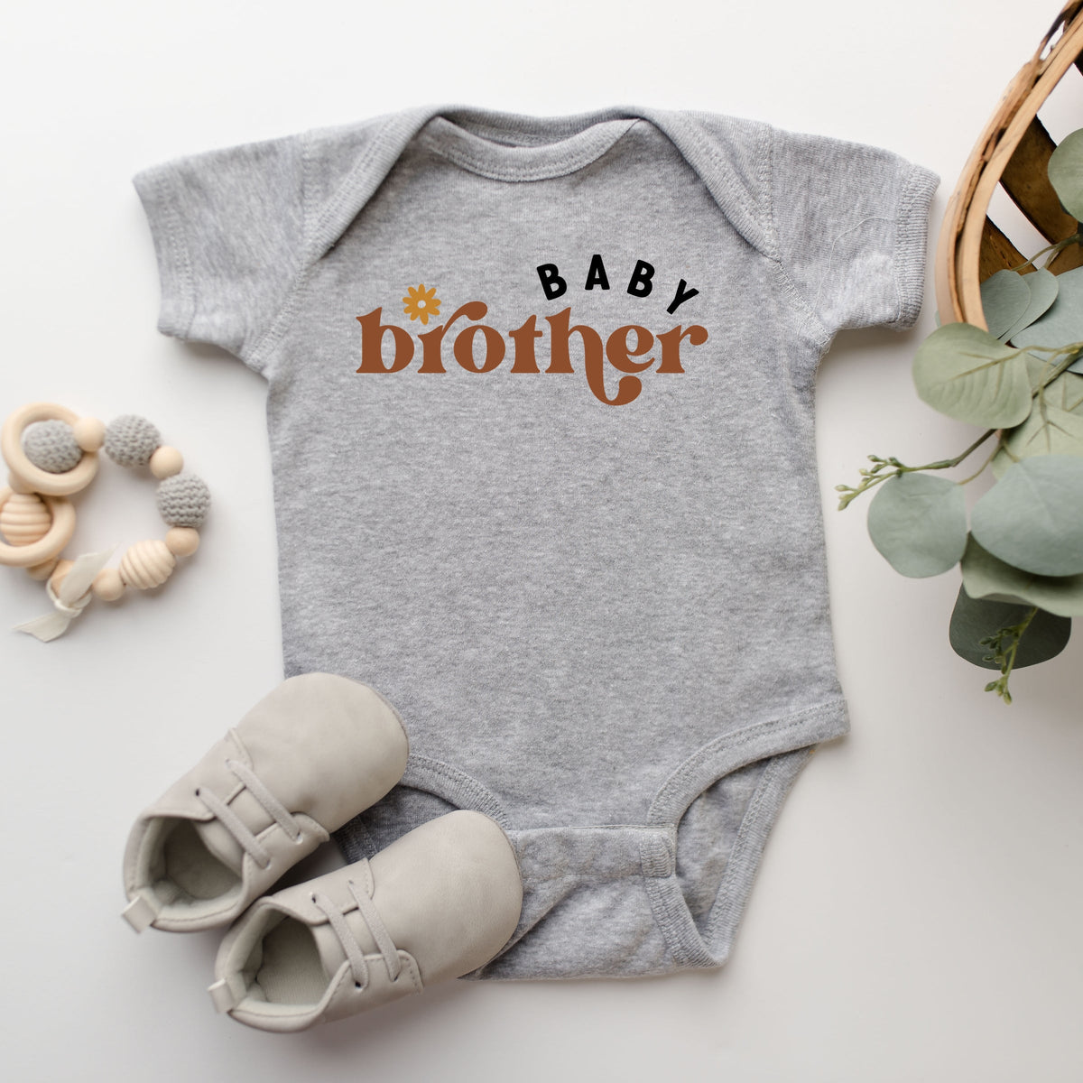 Boho Baby Brother - Baby Short Sleeve Graphic Bodysuit