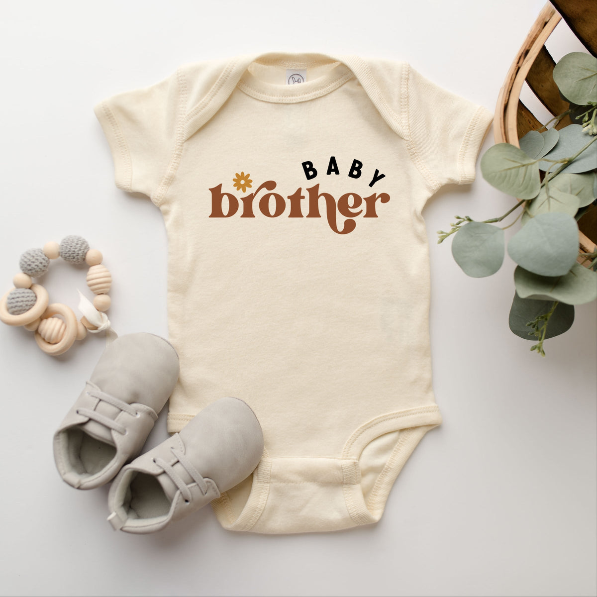 Boho Baby Brother - Baby Short Sleeve Graphic Bodysuit