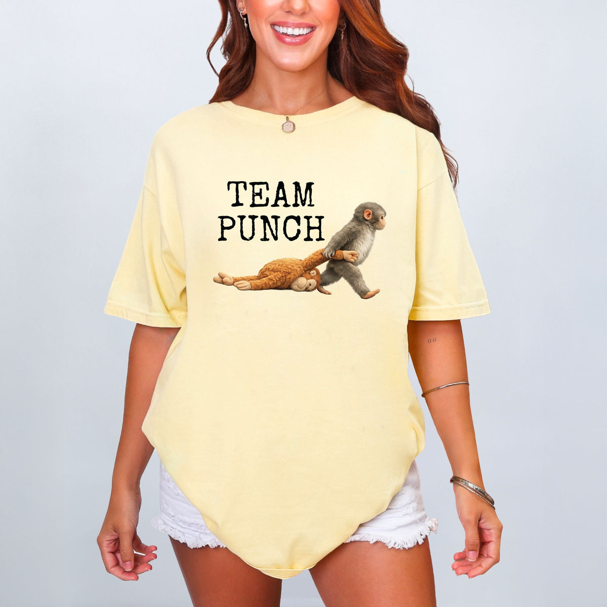 Team Punch Typewriter Black - Women's Garment Dyed Graphic T-Shirt