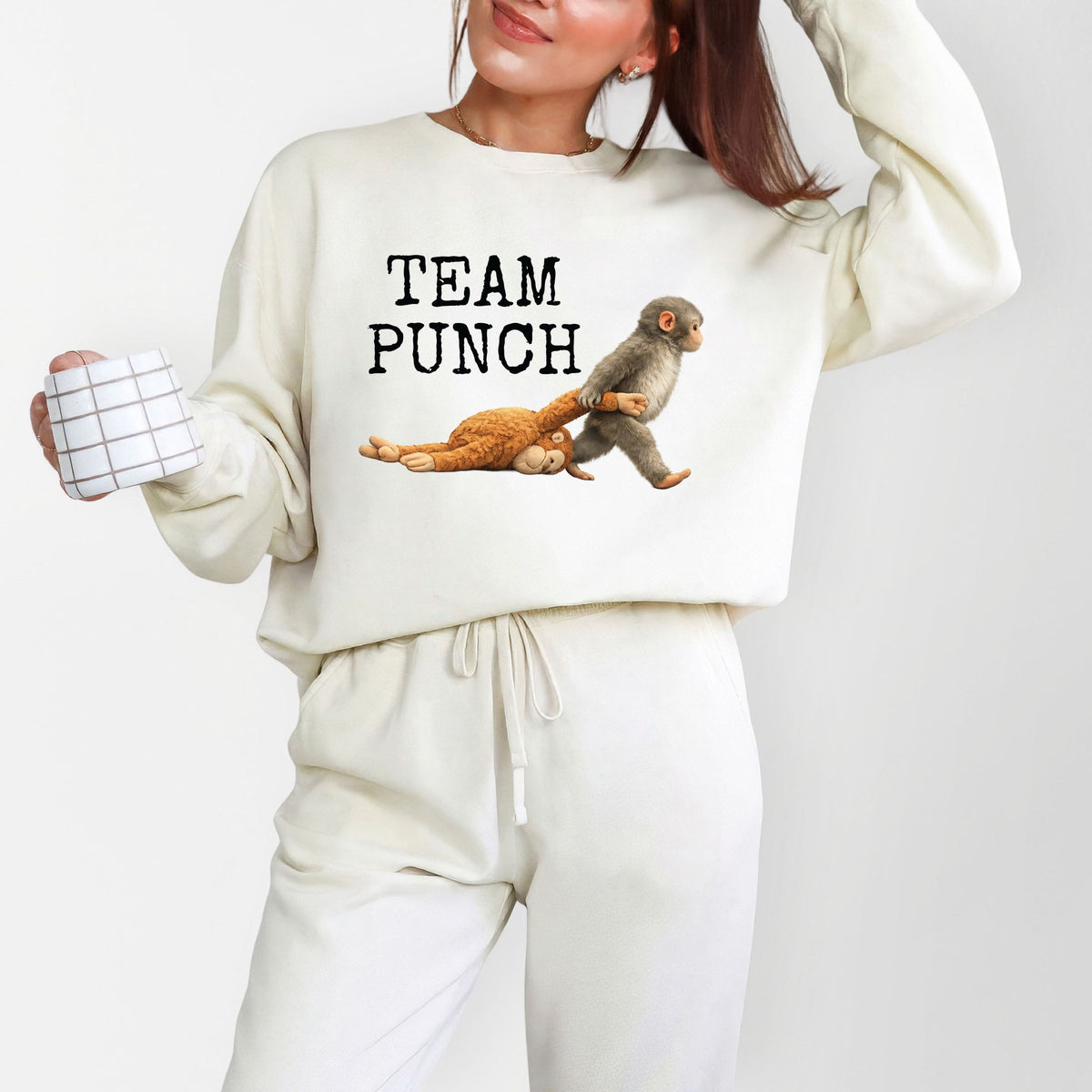 Team Punch Typewriter Black - Women's Lightweight Garment Dyed Sweatshirt