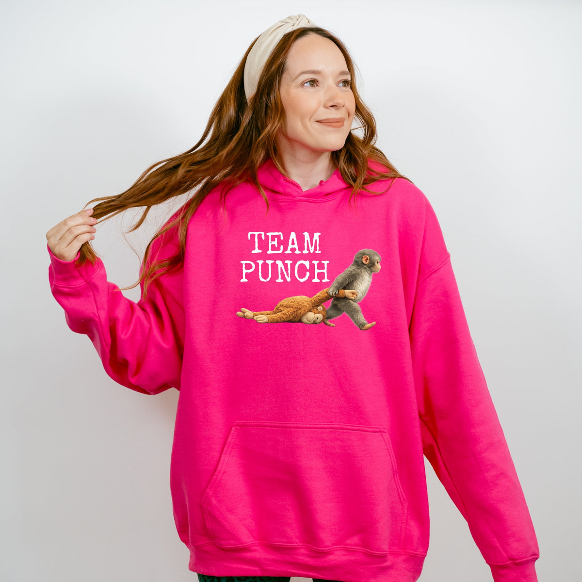 Team Punch Typewriter White - Women's Graphic Hoodie