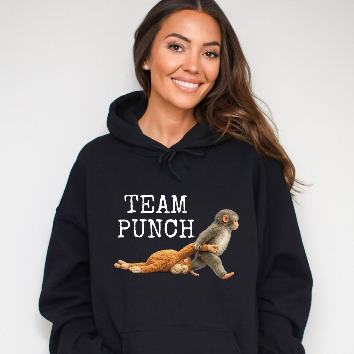 Team Punch Typewriter White - Women's Graphic Hoodie