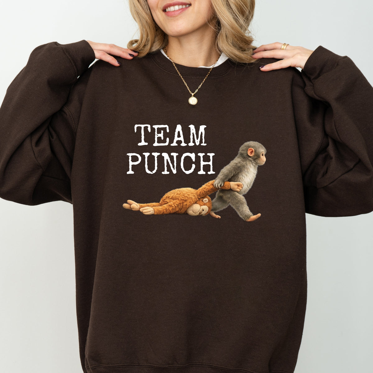 Team Punch Typewriter White -  Women's Graphic Sweatshirt