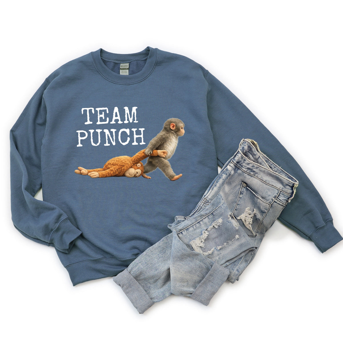 Team Punch Typewriter White -  Women's Graphic Sweatshirt