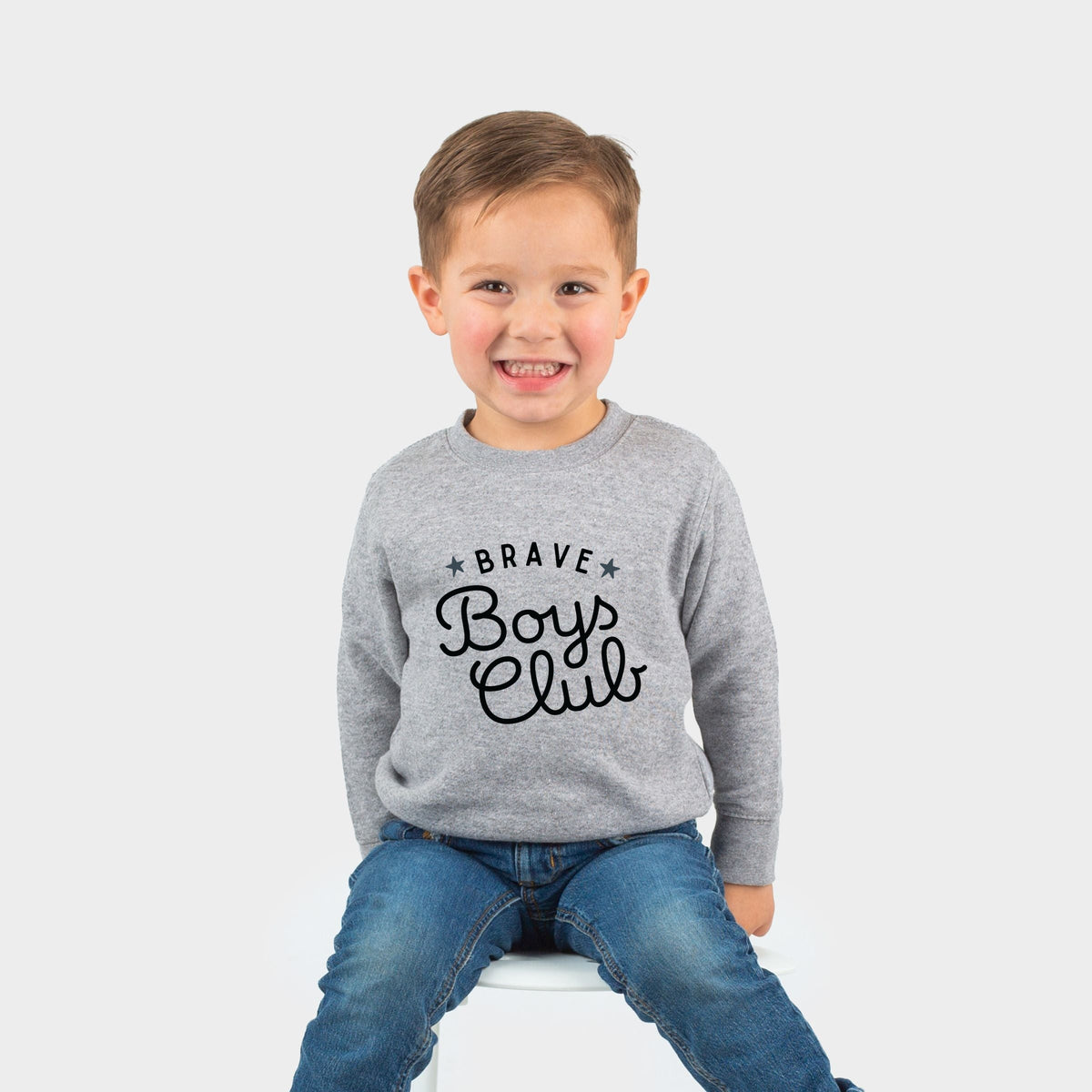 Brave Boys Club Cursive - Toddler Graphic Sweatshirt
