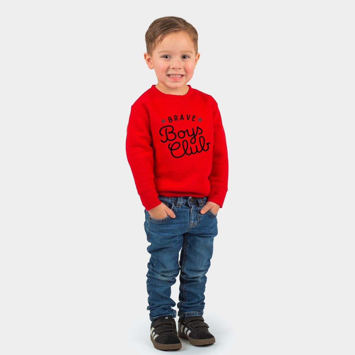 Brave Boys Club Cursive - Toddler Graphic Sweatshirt