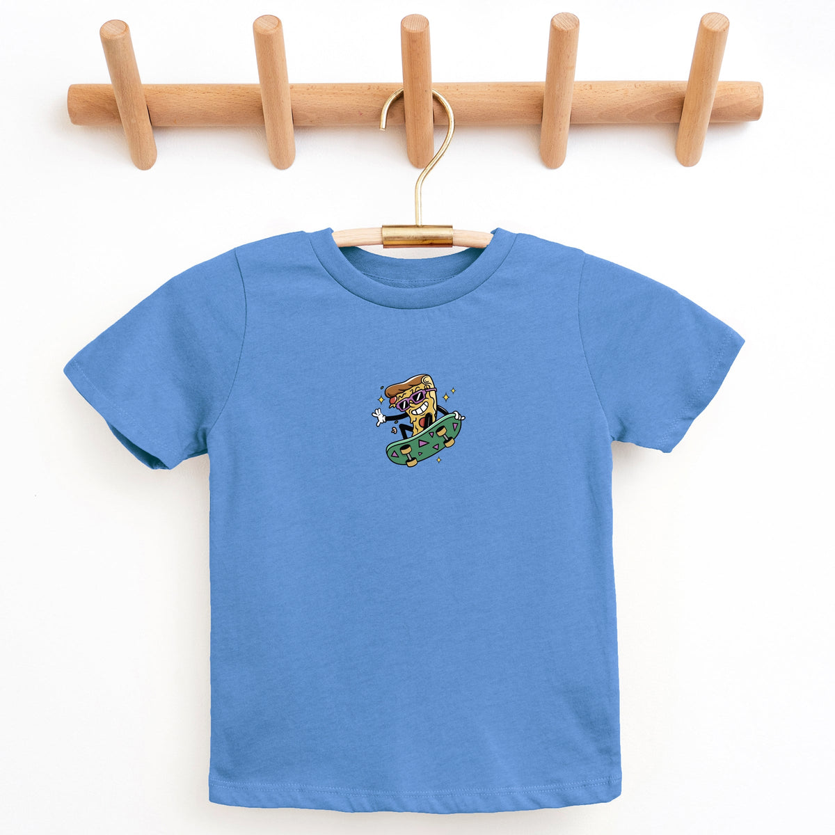 Skateboarding Pizza - Youth Short Sleeve Graphic T-Shirt