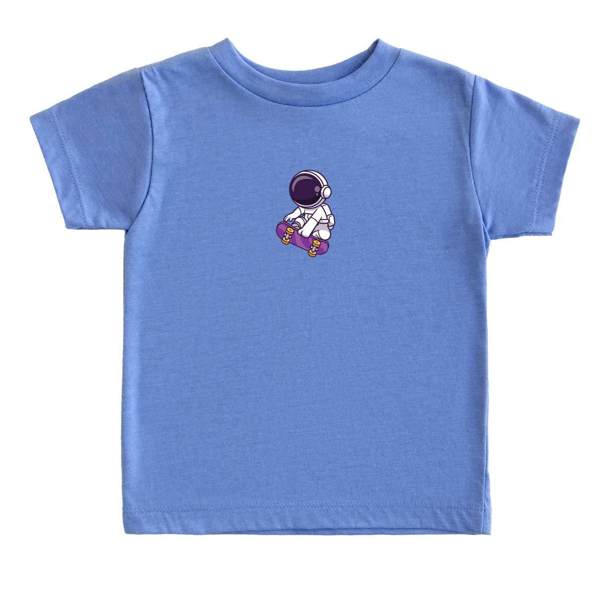 Cute Astronaut Skateboard - Toddler Short Sleeve Graphic T-Shirt