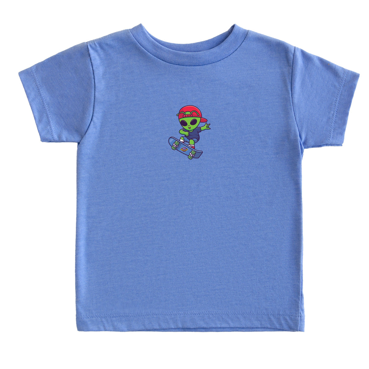 Skateboarding Alien - Toddler Short Sleeve Graphic T-Shirt