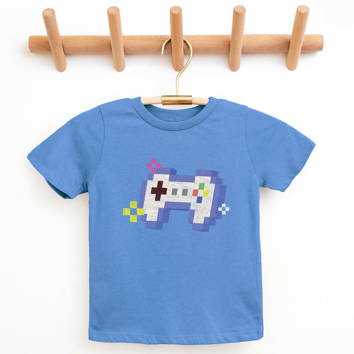 Video Game Controller Pixels - Youth Short Sleeve Graphic T-Shirt