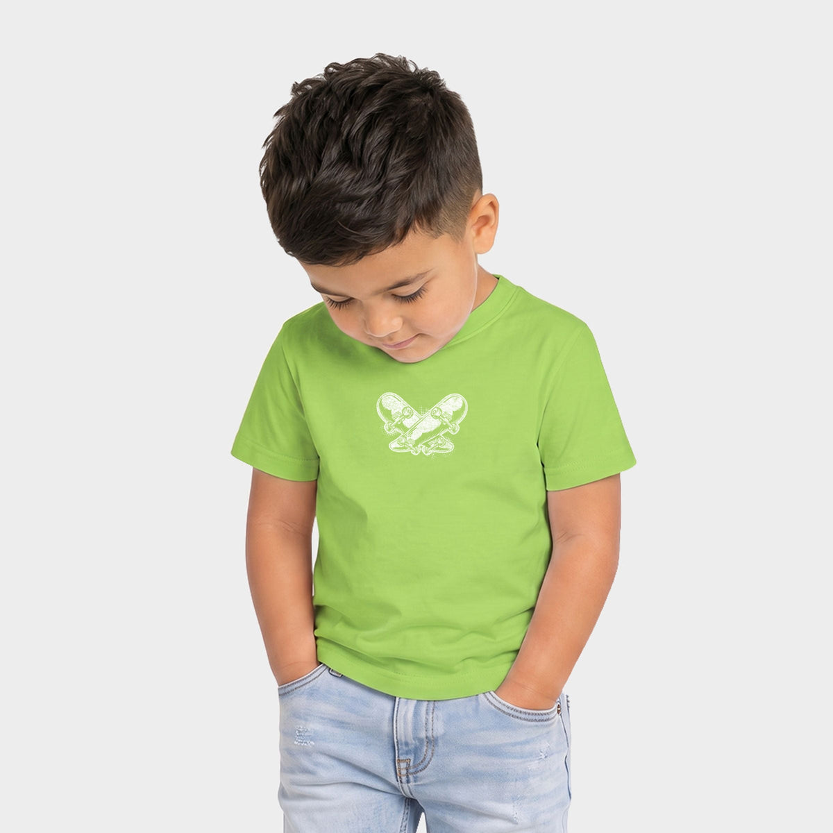 Overlapping Skateboards - Toddler Short Sleeve Graphic T-Shirt
