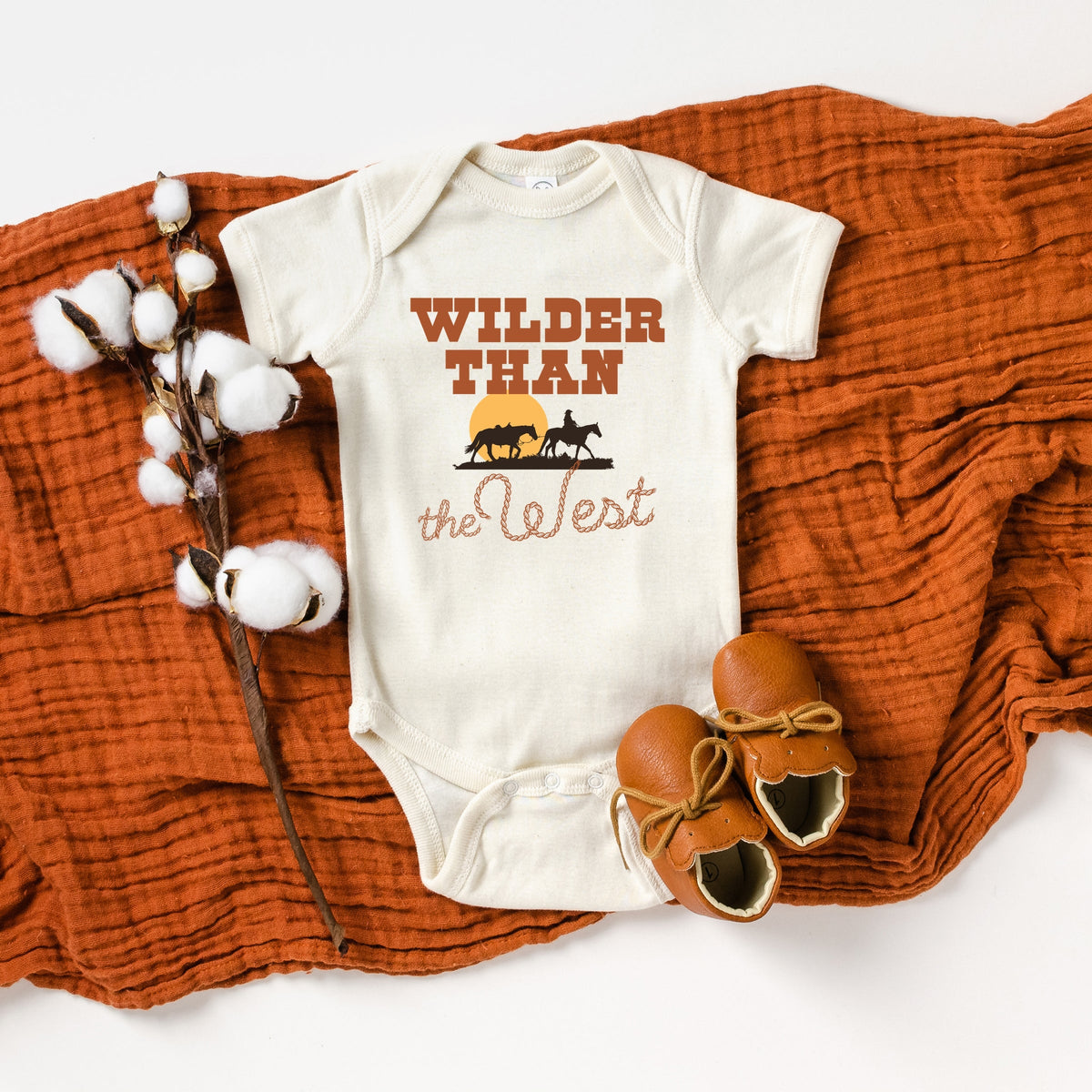 Wilder Than The West Bold - Baby Short Sleeve Graphic Bodysuit