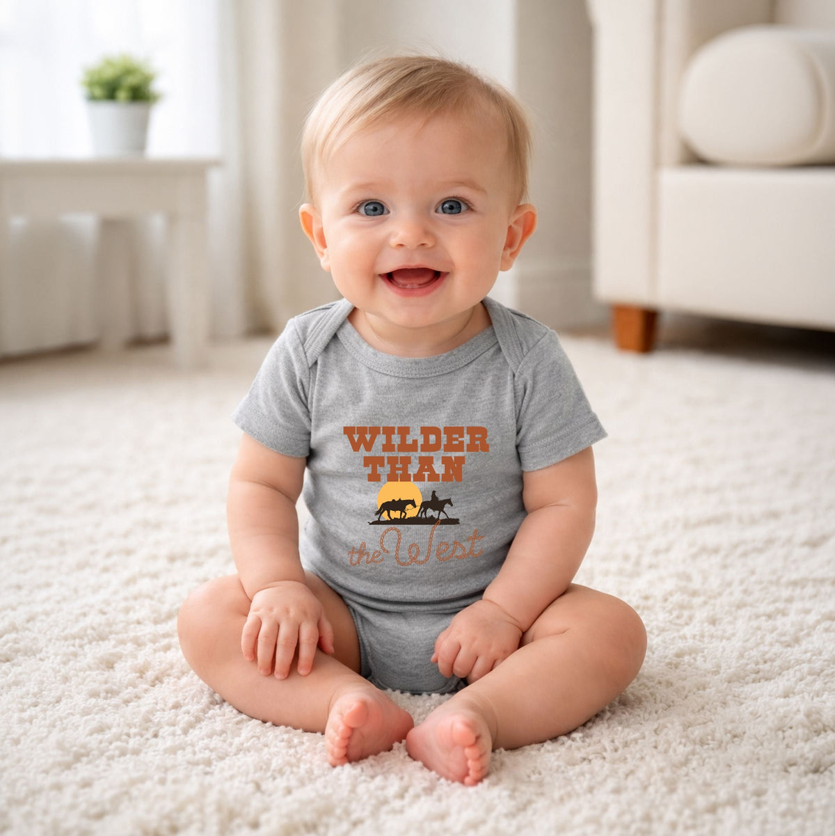 Wilder Than The West Bold - Baby Short Sleeve Graphic Bodysuit