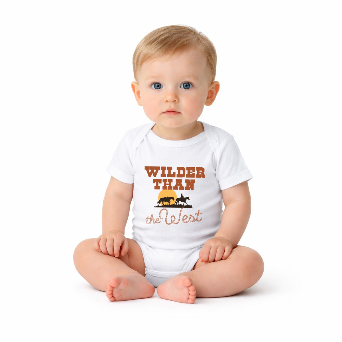 Wilder Than The West Bold - Baby Short Sleeve Graphic Bodysuit