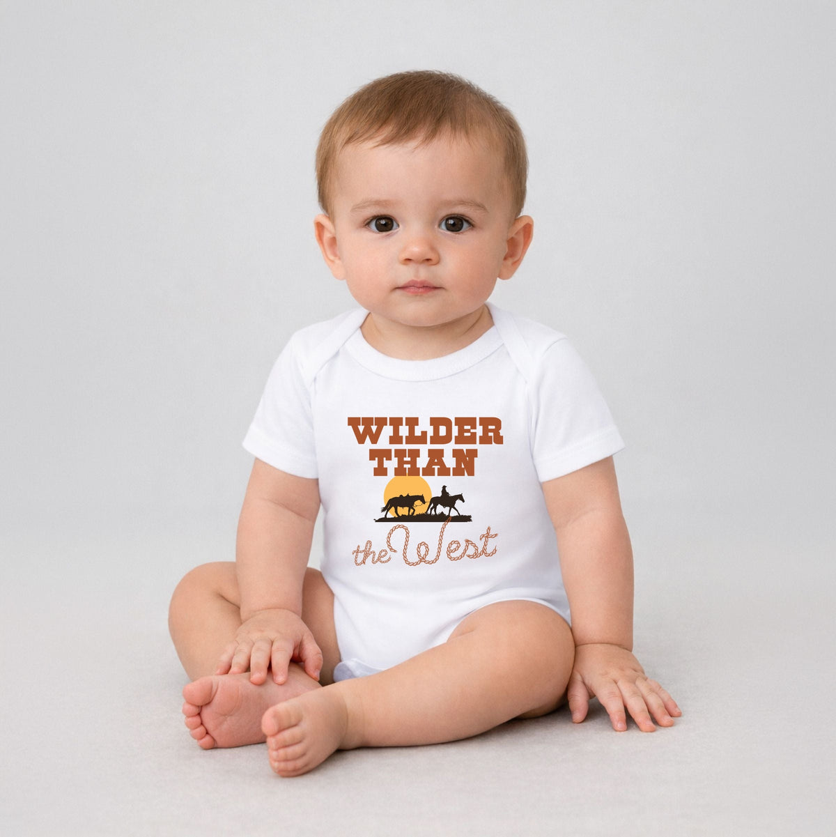 Wilder Than The West Bold - Baby Short Sleeve Graphic Bodysuit