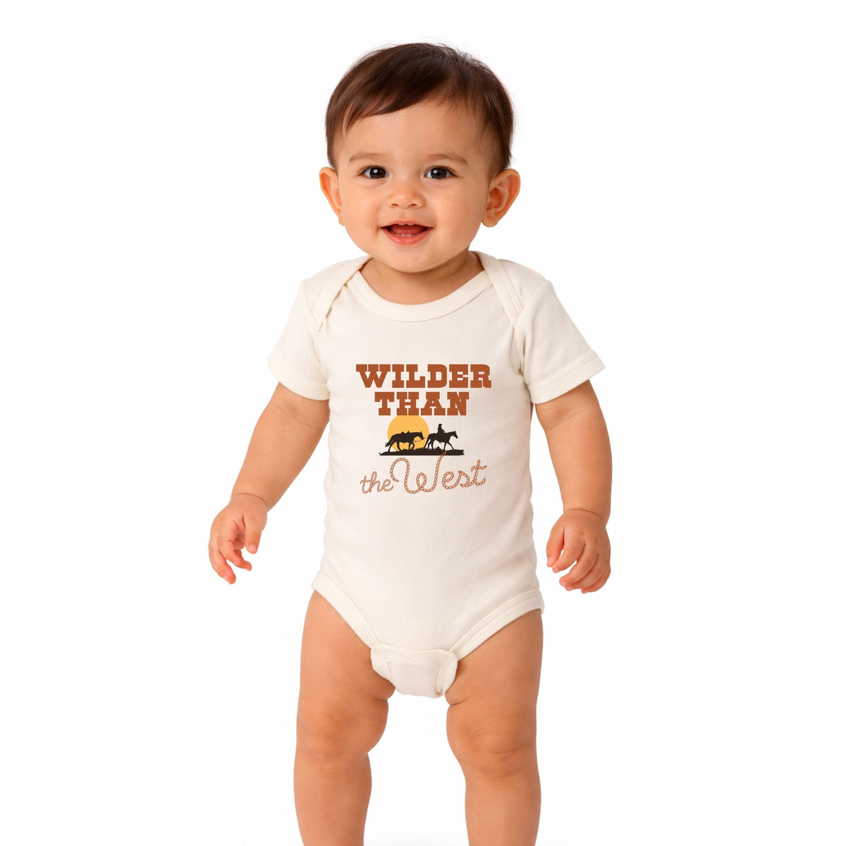 Wilder Than The West Bold - Baby Short Sleeve Graphic Bodysuit