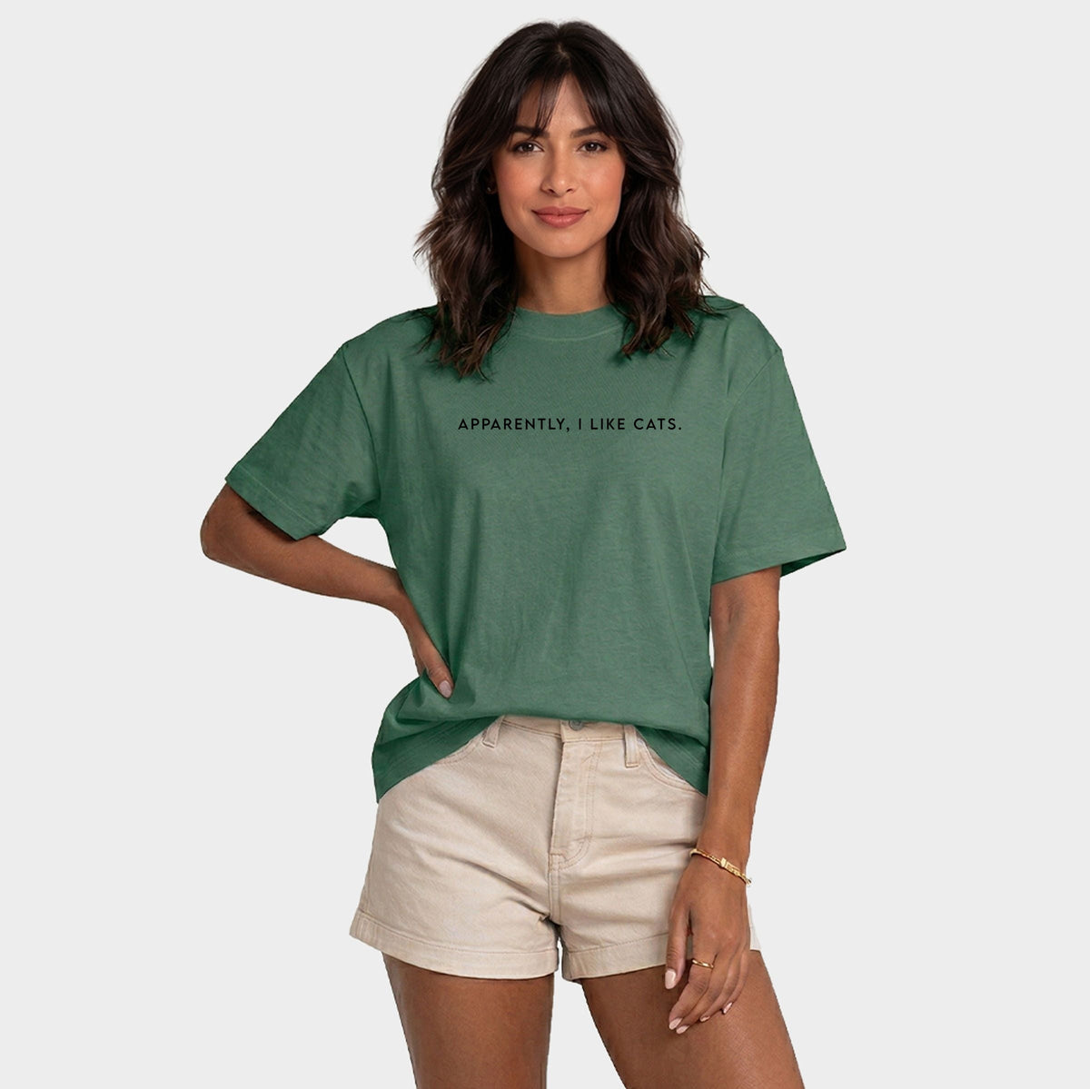 Apparently, I Like Cats - Women's Relaxed Boxy Tee