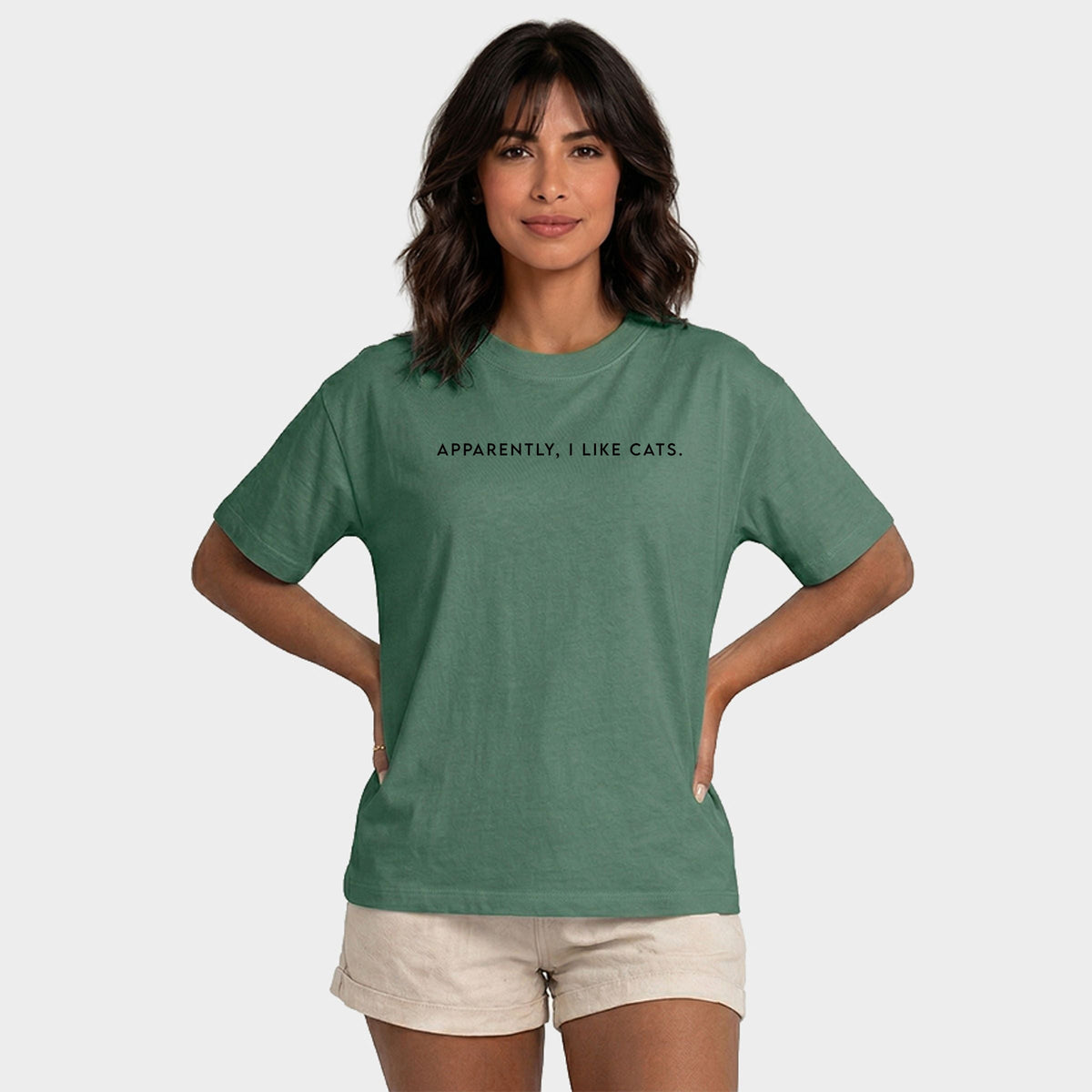 Apparently, I Like Cats - Women's Relaxed Boxy Tee