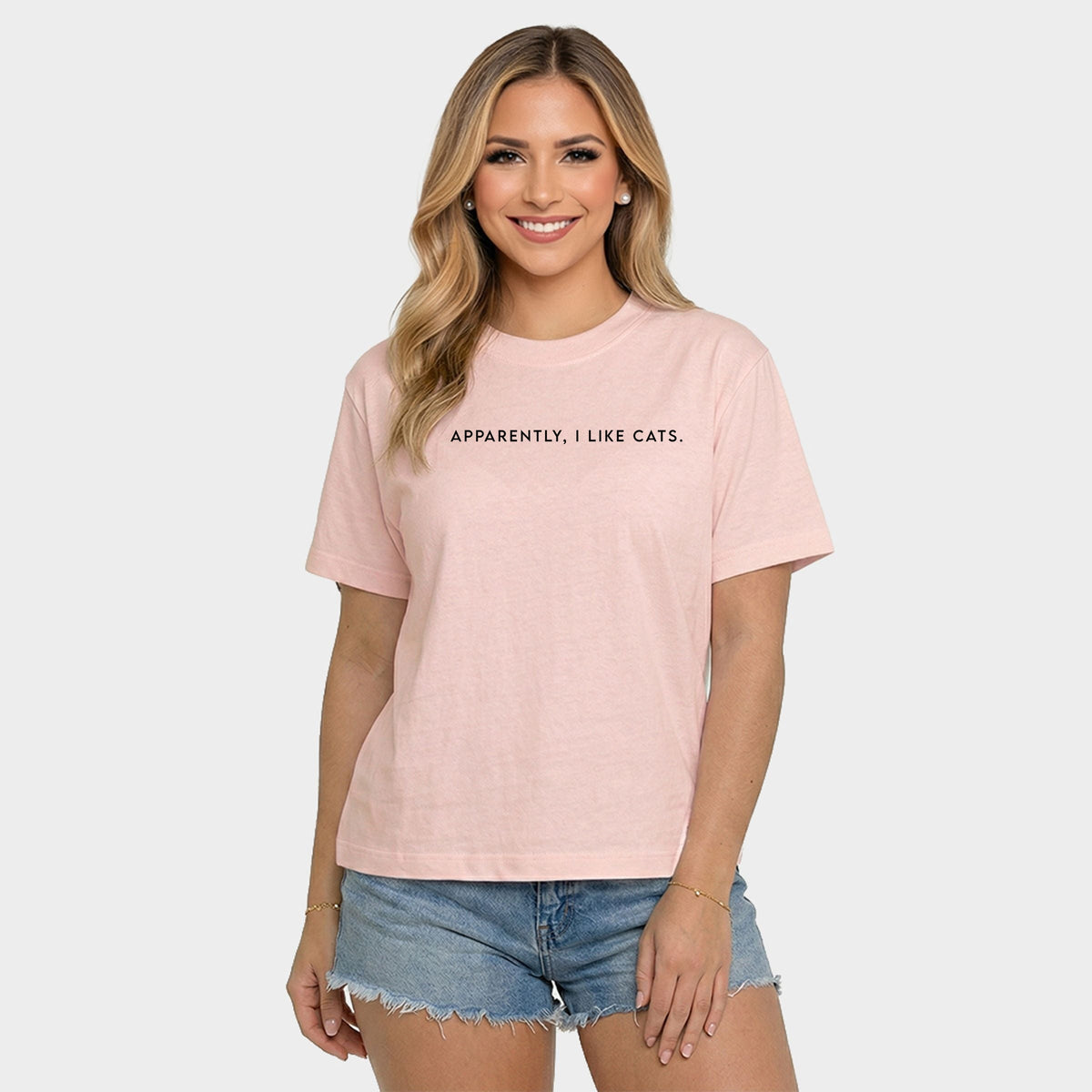 Apparently, I Like Cats - Women's Relaxed Boxy Tee