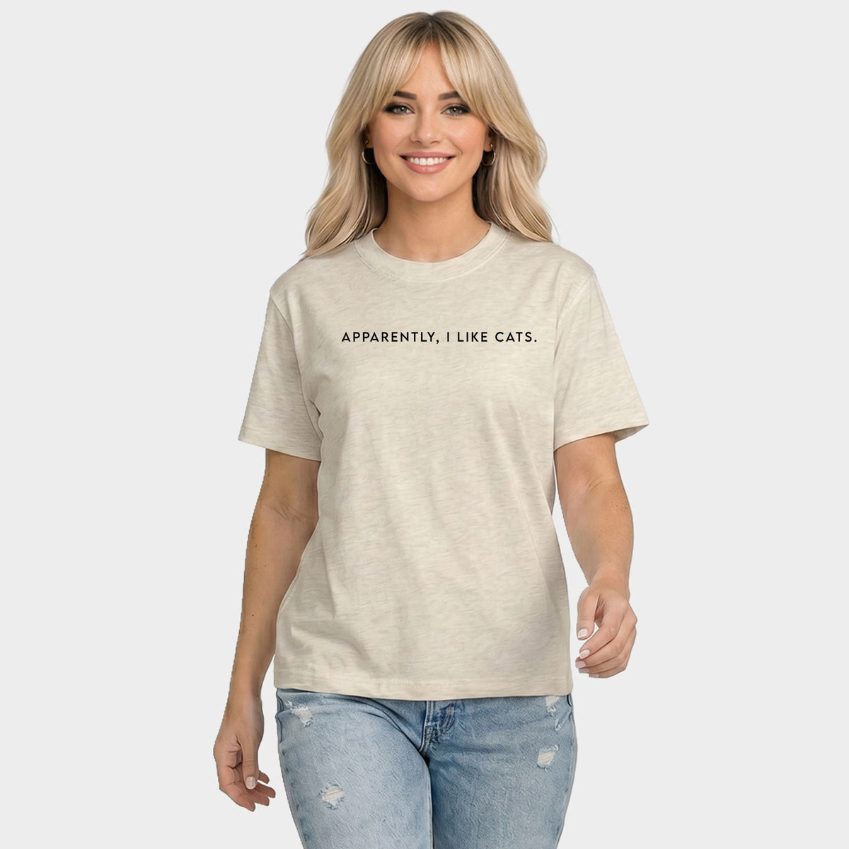 Apparently, I Like Cats - Women's Relaxed Boxy Tee