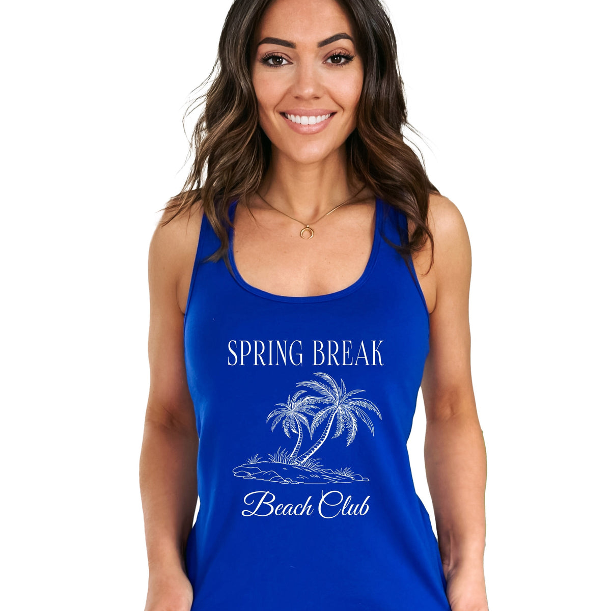Spring Break Beach Club - Women's Graphic Racerback Tank Top